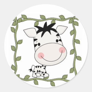 Baby Zebra T-shirts and Gifts Classic Round Sticker