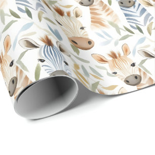 Baby zebras wrapping paper