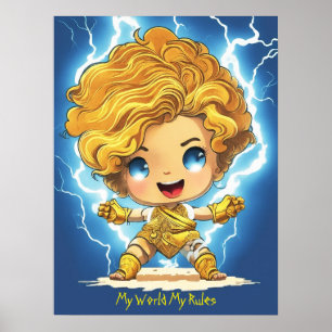 Baby Zeus "My World My Rules" Poster