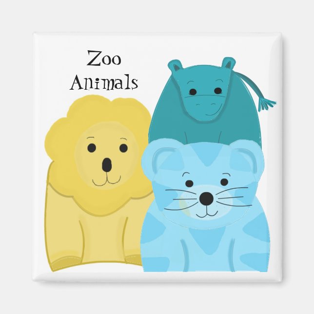 Baby Zoo Animals Magnet (Front)