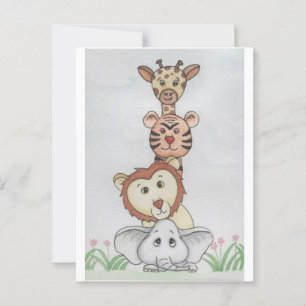 Baby Zoo Animals Postcard
