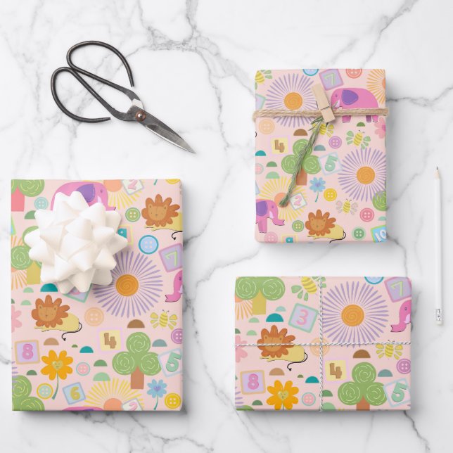 Baby Zoo wrapping paper (Front)