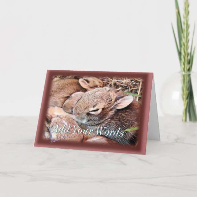 BAbyBunnies-any occasion-customise Card (Front)