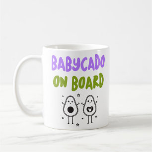 babycado on board pregnany announcement coffee mug