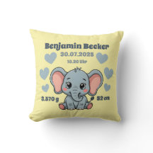 Babycushions for birth - elephant - personalizable