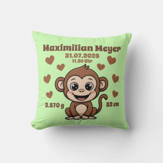Babycushions for birth — monkey — personalizable. cushion