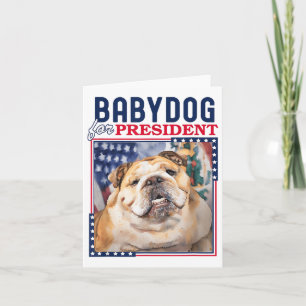 Babydog For President Senator Jim Justice English Card