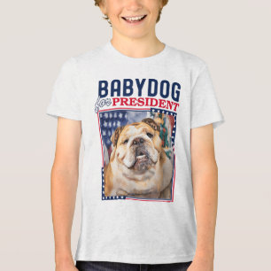 Babydog For President Senator Jim Justice English Tri-Blend Shirt