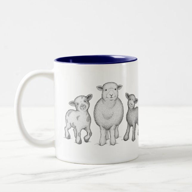 Babydoll Southdown sheep mug (Left)