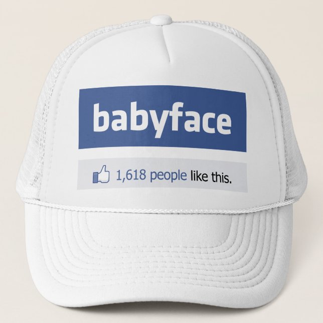 babyface funny social networking parody trucker hat (Front)