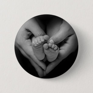 babyfeet 6 cm round badge