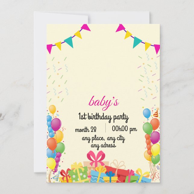babygirl birthday card (Front)