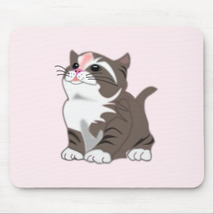 BabyKitten Mouse Pad I Love Pets - Pink