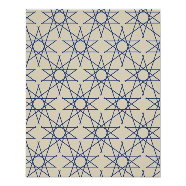 Babylon Lapis Geometric Pattern Poster (Front)