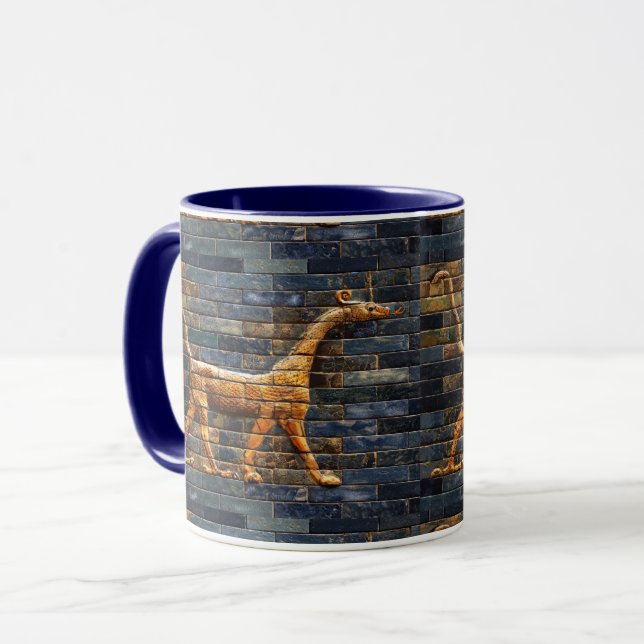 BABYLONIAN SNAKE DRAGONS Antique Assyrian Art  Mug (Front Left)
