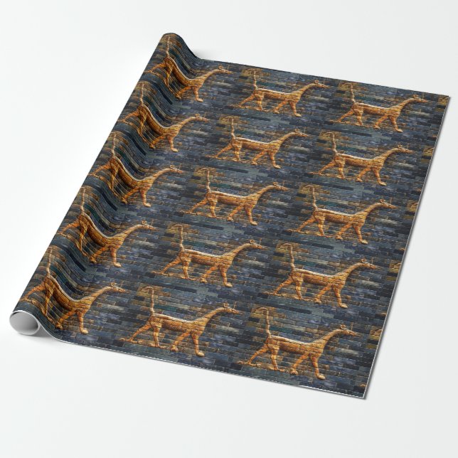 BABYLONIAN SNAKE DRAGONS Antique Assyrian Art  Wrapping Paper (Unrolled)