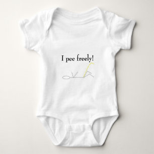 babypee, I pee freely! Baby Bodysuit