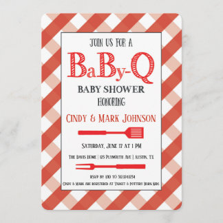 BabyQ Baby Shower Barbecue Couple's Shower Invitation