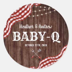Babyq Backyard BBQ Couples Shower Favours Stickers