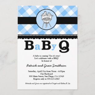 BaByQ BBQ Baby Shower Invitations