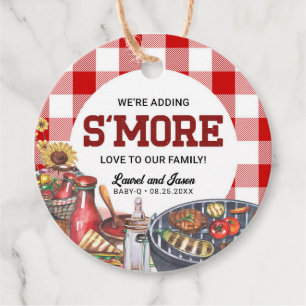 BabyQ BBQ Rustic Baby Shower S'more Favour Tags
