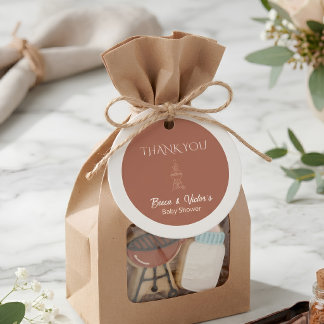 BabyQ BBQ Rustic Backyard Baby Shower Favour Tags