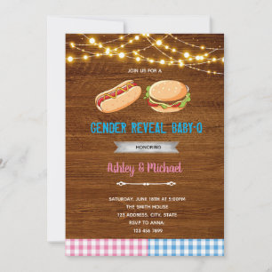Babyq gender reveal invitation