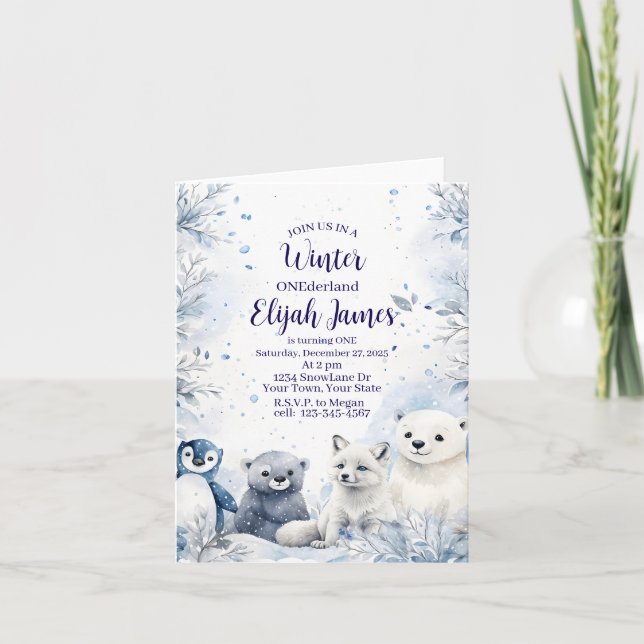 Baby's 1st Birthday Invitation  (Front)
