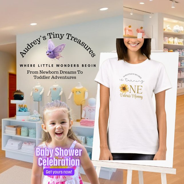 Baby's 1st Birthday "Our Little Sunflower"  T-Shirt (Creator Uploaded)