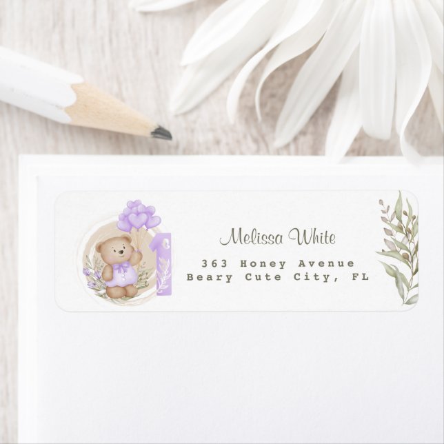 Baby's 1st Birthday Return Address labels (Insitu)