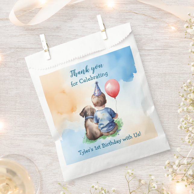Baby's 1st Birthday | Thank You Birthday   Favour Bags (Clipped)