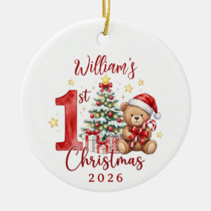 Baby's 1st Christmas 2026 Teddy Bear Ornament