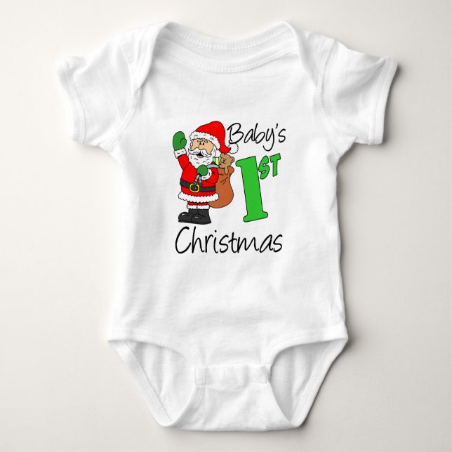 Baby's 1st Christmas Baby Bodysuit (Front)