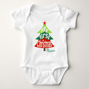 Baby's 1st Christmas Bodysuit Christmas Tree