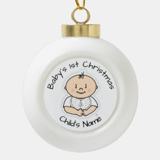 Baby's 1st Christmas Boy Ornament - Customisable
