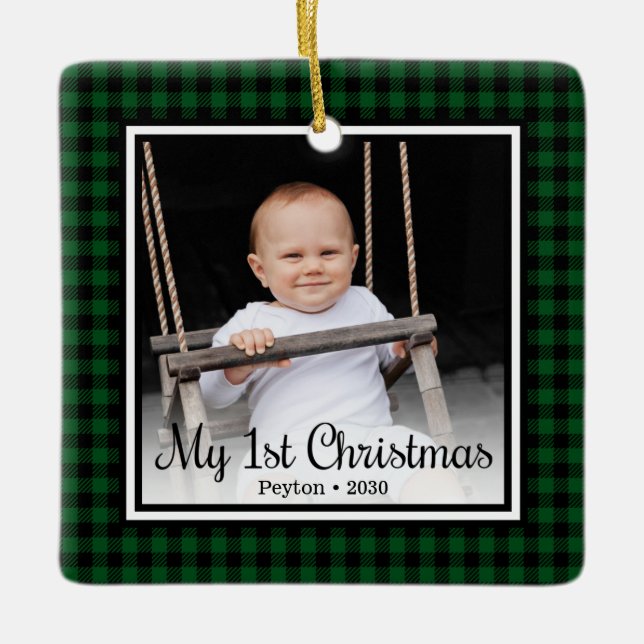 Baby's 1st Christmas Ceramic Ornament (Front)