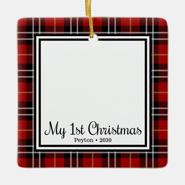 Baby's 1st Christmas Ceramic Ornament (Front)