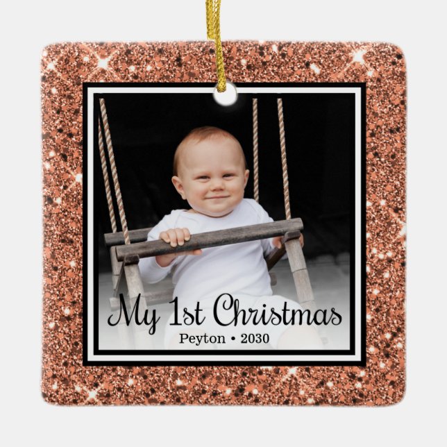 Baby's 1st Christmas Ceramic Ornament (Front)