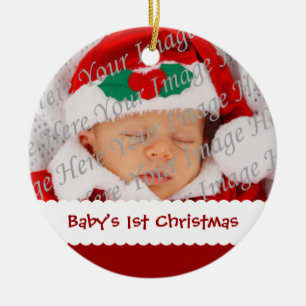 Baby's 1st Christmas Dated Photo Ornament