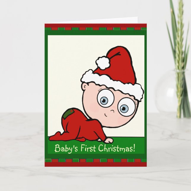 Baby's 1st Christmas Holiday Card (Front)