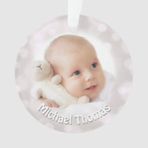 Baby's 1st Christmas Holiday Photo Ornament