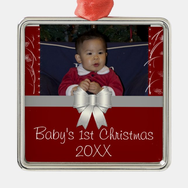 Baby's 1st Christmas Metal Tree Decoration (Front)