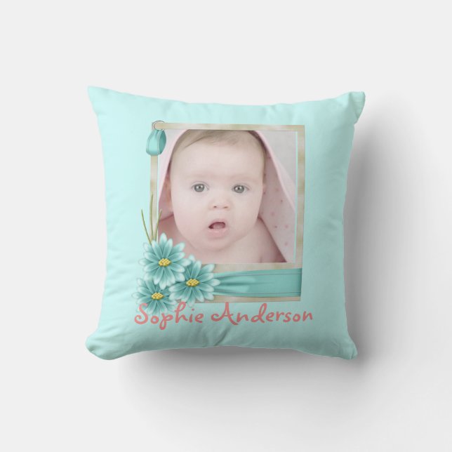 Babys 1st Christmas new  Baby Photo Cushion (Front)