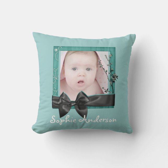 Babys 1st Christmas new  Baby Photo Cushion (Front)
