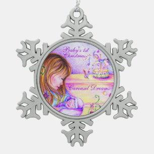 Baby's 1st Christmas Pewter Ornament