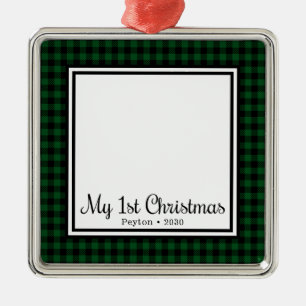 Baby's 1st Christmas Photo Metal Tree Decoration