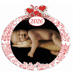 Baby's 1st Christmas Photo Sculpture Decoration