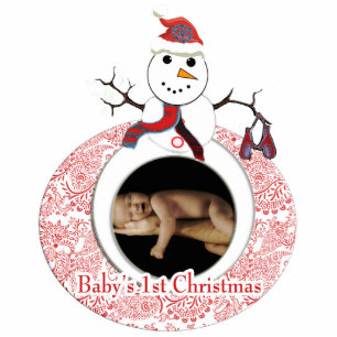 Baby's 1st Christmas Photo Sculpture Decoration
