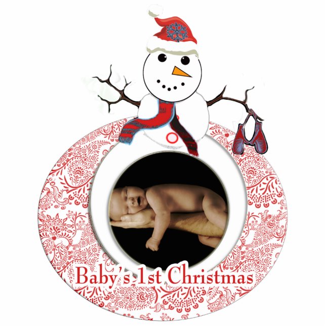 Baby's 1st Christmas Photo Sculpture Decoration (Front)
