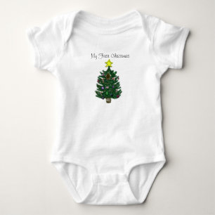 Baby's 1st Christmas Yellow Star Gingerbread Shirt